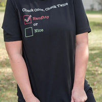 Check Once, Check Twice- Naughty Graphic Tee