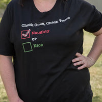 Check Once, Check Twice- Naughty Graphic Tee