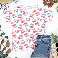 IN STOCK Chloe Cozy Top - Patriotic Cherries FINAL SALE