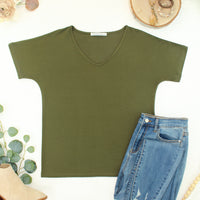IN STOCK Chloe Cozy Top - Dark Olive
