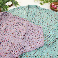 IN STOCK Carly Confetti Dot Cardigan - Lavender FINAL SALE