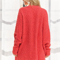 ADORA Popcorn Knit Open Front Long Sleeve Cardigan