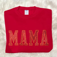 MAMA (RED GLITTER PATCH) RED Sweatshirt