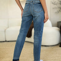 Judy Blue Full Size Mid Rise Rigid Magic Release Hem Jeans