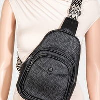 Fame Textured PU Leather Sling Bag