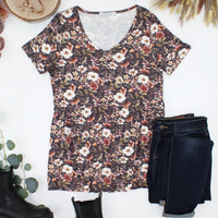 IN STOCK Sarah Ruffle Short Sleeve - Blushwood Floral