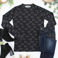 IN STOCK Blair Long Sleeve Top - Midnight Ghosts