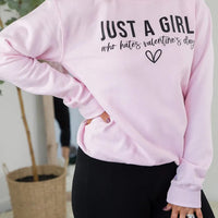 Girl Who Hates Valentines Crewneck