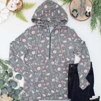 IN STOCK HalfZip Hoodie - Wildflower Meadow