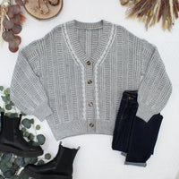 IN STOCK Cable Cardigan - Grey