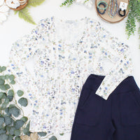 IN STOCK Long Sleeve Sarah Ruffle Top - Olive Meadow