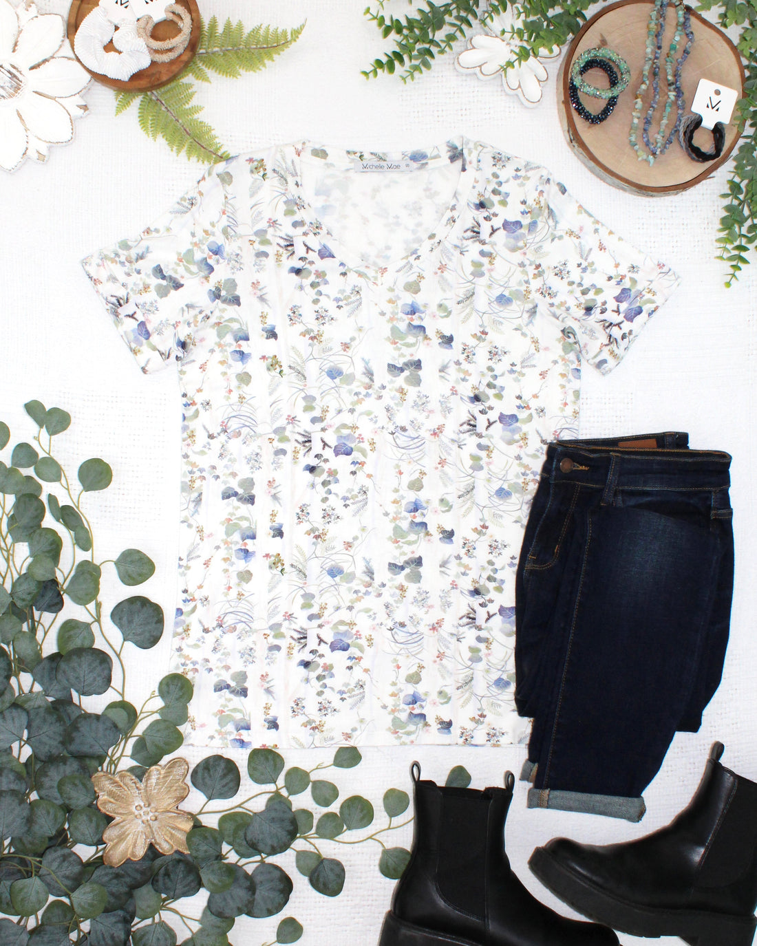 IN STOCK Sophie Top - Olive Meadow