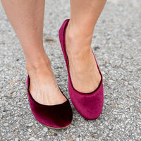 Lookin' Fine Velvet Flats