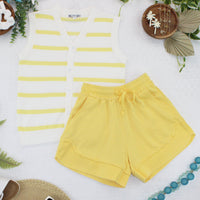 IN STOCK French Terry Stevie Shorts - Lemon