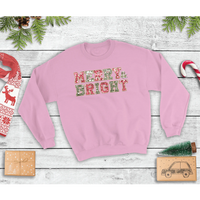 Merry & Bright Faux Sequins Crewneck