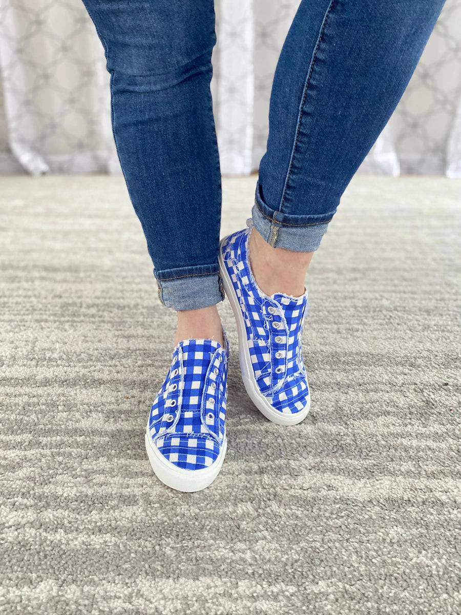 My Blue Gingham Babalu Shoes