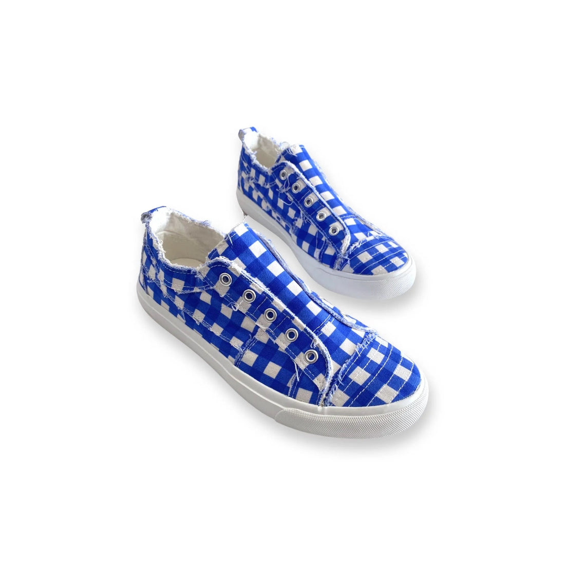 My Blue Gingham Babalu Shoes