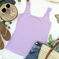 IN STOCK Rachel Ribbed Tank -  Lavender FINAL SALE