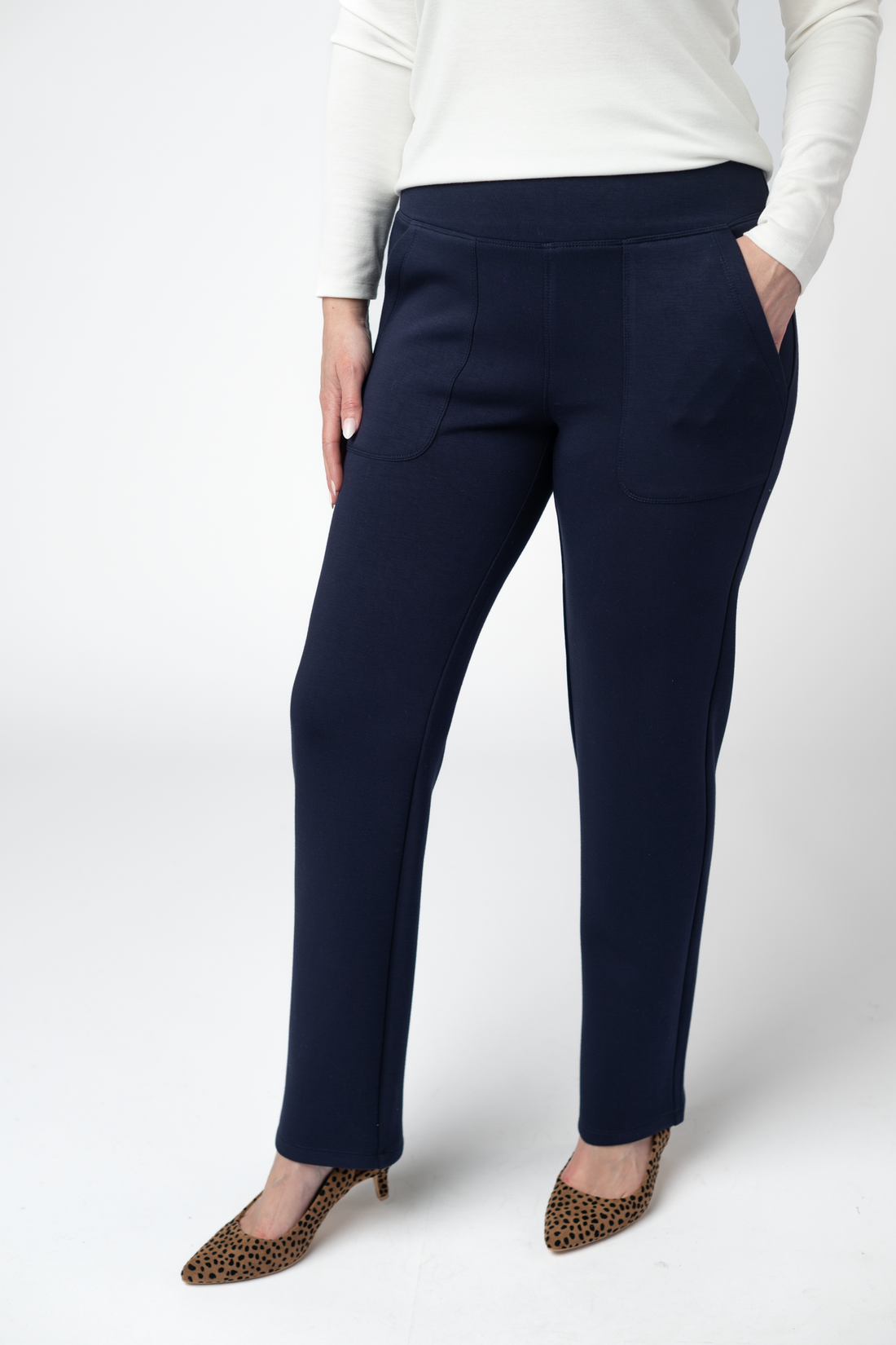 IN STOCK Luxe Ankle Bottoms- Navy