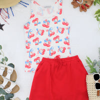IN STOCK Romy Tank - Patriotic Cherries FINAL SALE