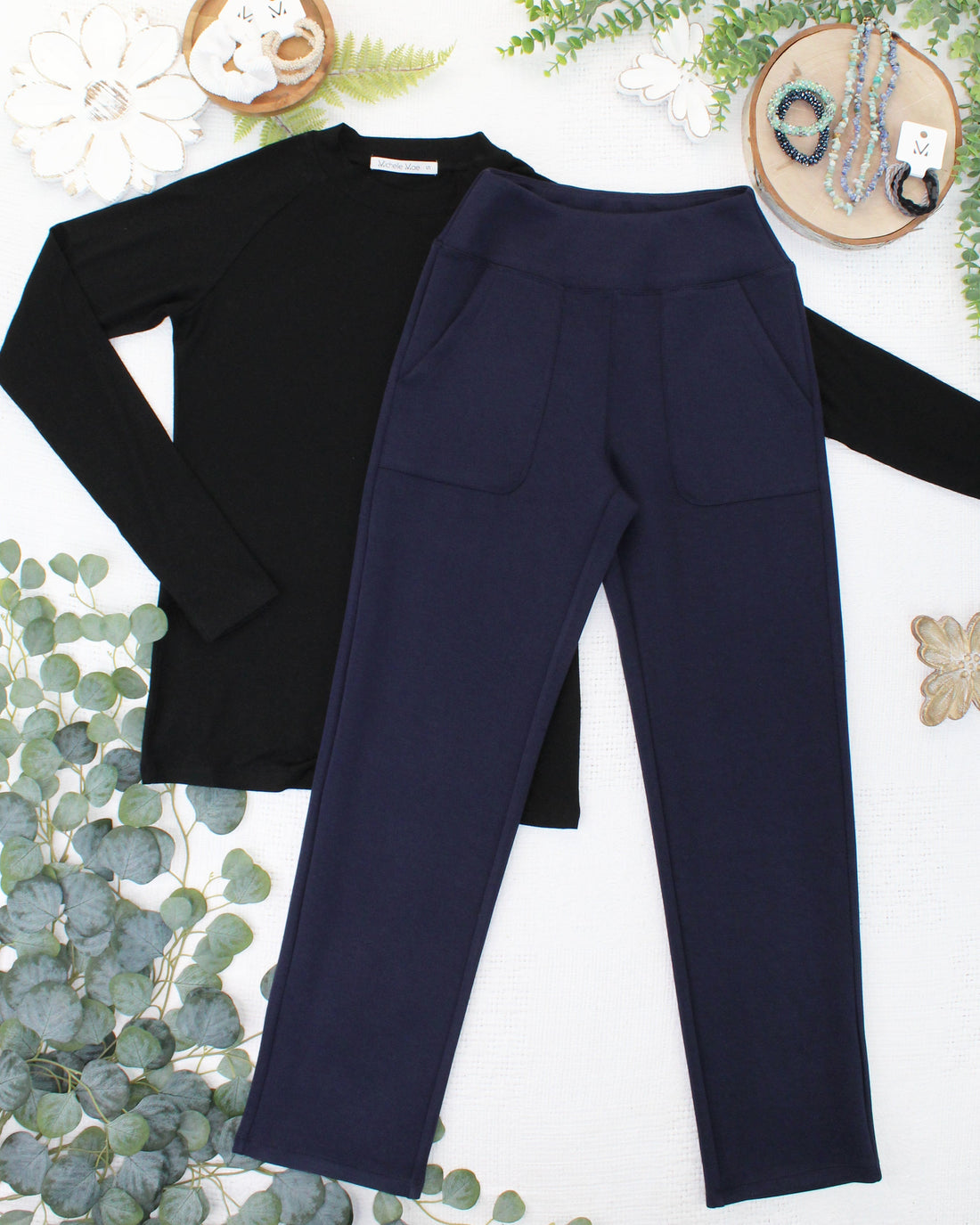 IN STOCK Luxe Ankle Bottoms- Navy