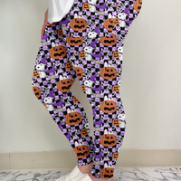 Purple Pumpkin Leggings w/ Pockets