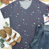 IN STOCK Sophie Top - Blue Liberty Stars FINAL SALE