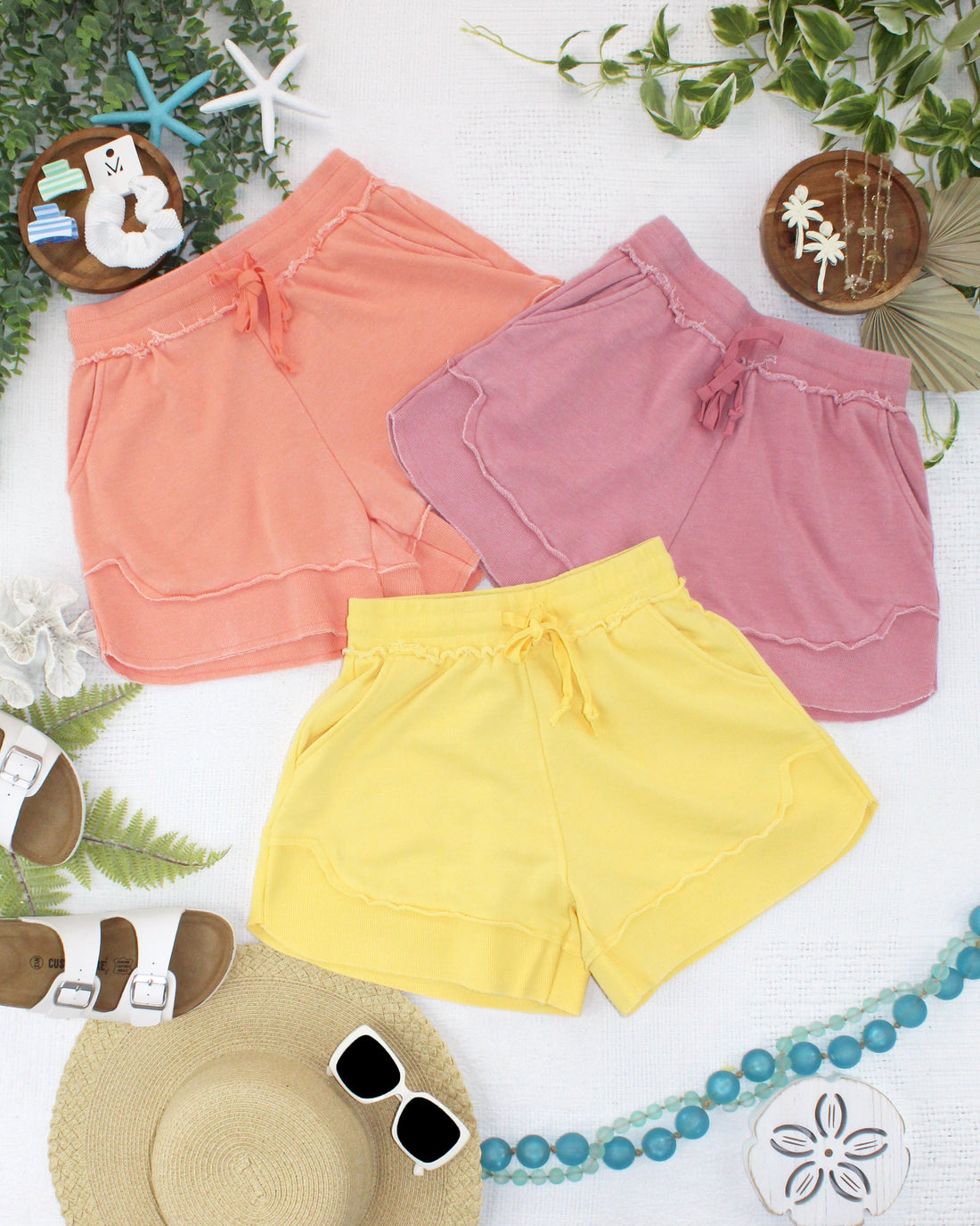 IN STOCK French Terry Stevie Shorts - Spring Peach FINAL SALE