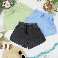 IN STOCK French Terry Stevie Shorts - Spring Leaf FINAL SALE