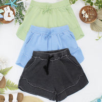 IN STOCK French Terry Stevie Shorts - Spring Leaf FINAL SALE