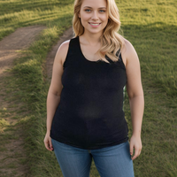 Strut Your Stuff Racerback Tank in Black