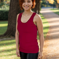 Strut Your Stuff Racerback Tank in Burgundy