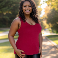 Strut Your Stuff Racerback Tank in Burgundy