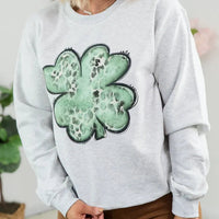 Vintage Leopard Clover Crewneck