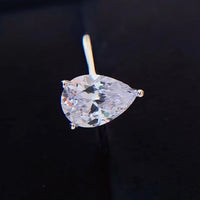 Classic Teardrop Moissanite Ring