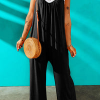 Full Size Spaghetti Strap Wide Leg Jumpsuit