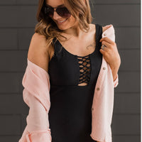 Cool & Carefree Braided detail one piece swimsuit