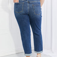 VERVET Full Size Distressed Cropped Jeans with Pockets