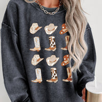 Cowboy Hat & Boot Graphic Sweatshirt