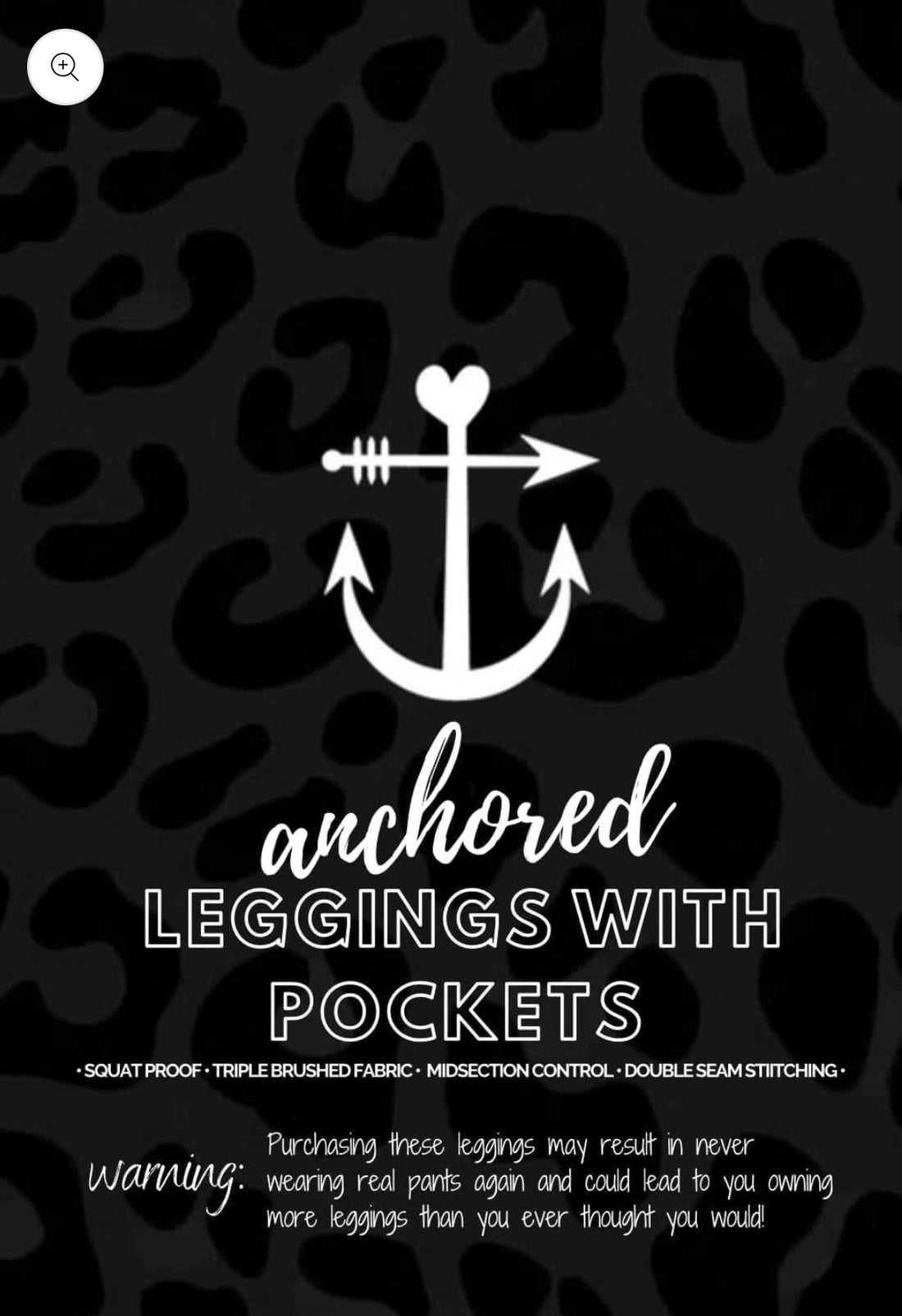 Black Anchored Pocket leggings