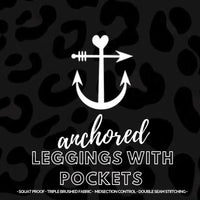 Black Anchored Pocket leggings