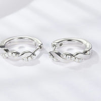 Moissanite Twisted Platinum-Plated Earrings