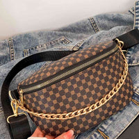 Printed PU Leather Sling Bag