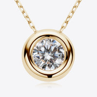 1 Carat Moissanite Pendant 925 Sterling Silver Necklace