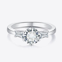 Loyal Love 1 Carat Moissanite Platinum-Plated Ring