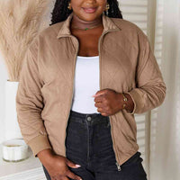 Heimish Full Size Zip-Up Jacket with Pockets
