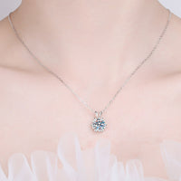 Learning To Love 925 Sterling Silver Moissanite Pendant Necklace