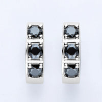 Inlaid Moissanite Huggie Earrings