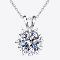 Learning To Love 925 Sterling Silver Moissanite Pendant Necklace