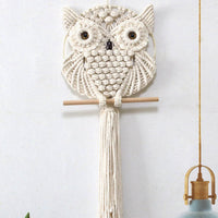 Hand-Woven Owl Macrame Wall Hanging